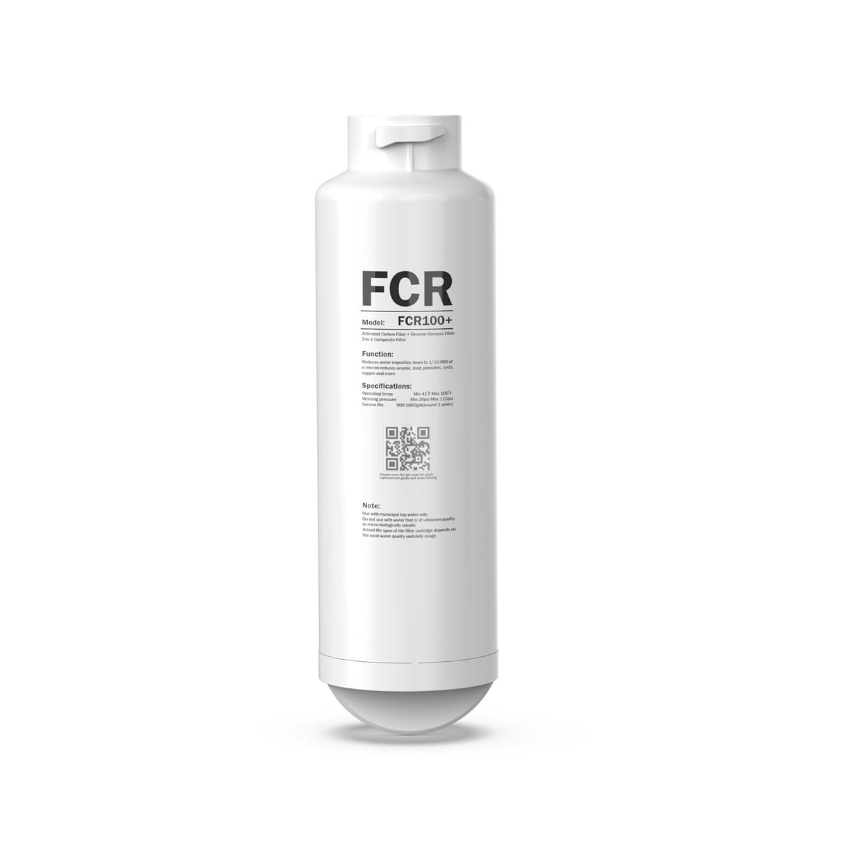 Frizzlife FCR100+ Ersatz-RO-Membranfilterkartusche für das Umkehrosmose-Wasserfiltersystem WB99 auf der Arbeitsplatte