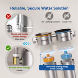 Frizzlife UDS99 Under Sink Water Filter System, 8-Stage Direct Connect Water Filtration, 0.5 Micron Reduce 99.99% Lead, Chlorine, Heavy Metals, Bad Taste, NSF Certified Elements, Stainless Steel