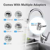 Frizzlife TS99 Countertop Water Filter System, 9-Stage Stainless Steel Faucet Water Filtration, 0.5 Micron NSF Certified Elements Reduces 99.99% Lead, Chlorine, Heavy Metals, Bad Taste & Odor