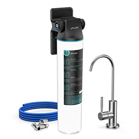 Frizzlife SW10F/SW15F/SW20F Direct Connect Under Sink Water Filter System, Reduces 99.99% Lead, Chlorine, Bad Taste & Odor