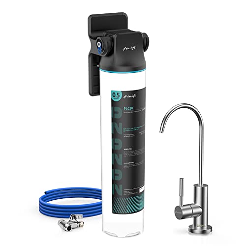 Frizzlife SW10F/SW15F/SW20F Direct Connect Under Sink Water Filter System, Reduces 99.99% Lead, Chlorine, Bad Taste & Odor