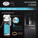 Frizzlife Inline Water Filter System for Refrigerator, Ice Maker, Under Sink, Certified 0.5 Micron, MS99