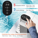 FRIZZLIFE TF900 Instant Hot Water Dispenser Filter, 5 Temperatures & 3 Volume Settings, High Temp Safety Lock, Zero Installation, UL Standard Tested, 1 Filter Included