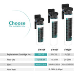 Frizzlife SW10F/SW15F/SW20F Direct Connect Under Sink Water Filter System, Reduces 99.99% Lead, Chlorine, Bad Taste & Odor