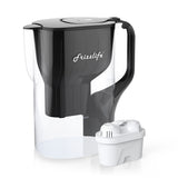 Frizzlife FP40 Water Filter Pitcher, Large 10 Cup purifier System with Filter Life Remind